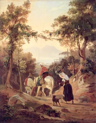 Italian Landscape with Peasants, c.1845